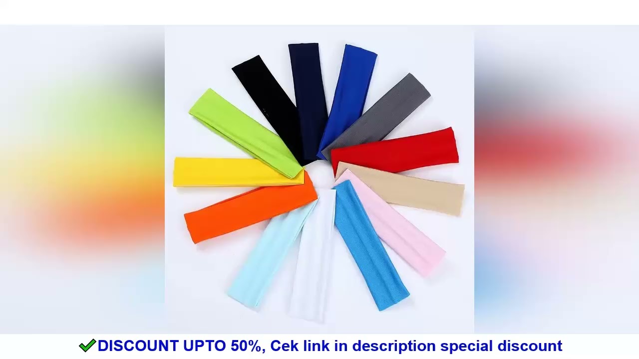 Wholesale Sports Yoga Headbands For Women Summer Absorbing Sweat Hairband Candy Color Elastic Hair B