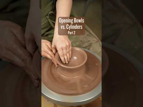 Video thumbnail: the second part of a comparison between opening clay for bowls and for cylinders