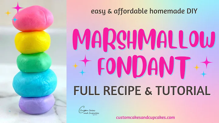 MARSHMALLOW FONDANT Recipe & Tutorial! How to Make, Store, Color, Use it! Cheap, Easy, DIY, Homemade