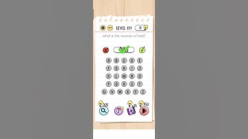Brain Test Level 177 #braintest What is the reverse of Bad?
