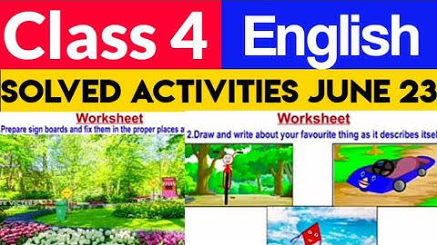 Class 4||English Activities 02||First Bell 2.O||Wednesday ||Sign Board|