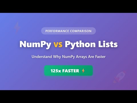 NumPy vs Python Lists - Performance Comparison | Why NumPy is 125x Faster