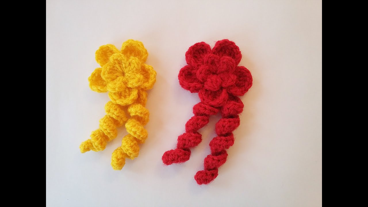 Tığ İşi Çiçek Yapımı - Crochet Flower