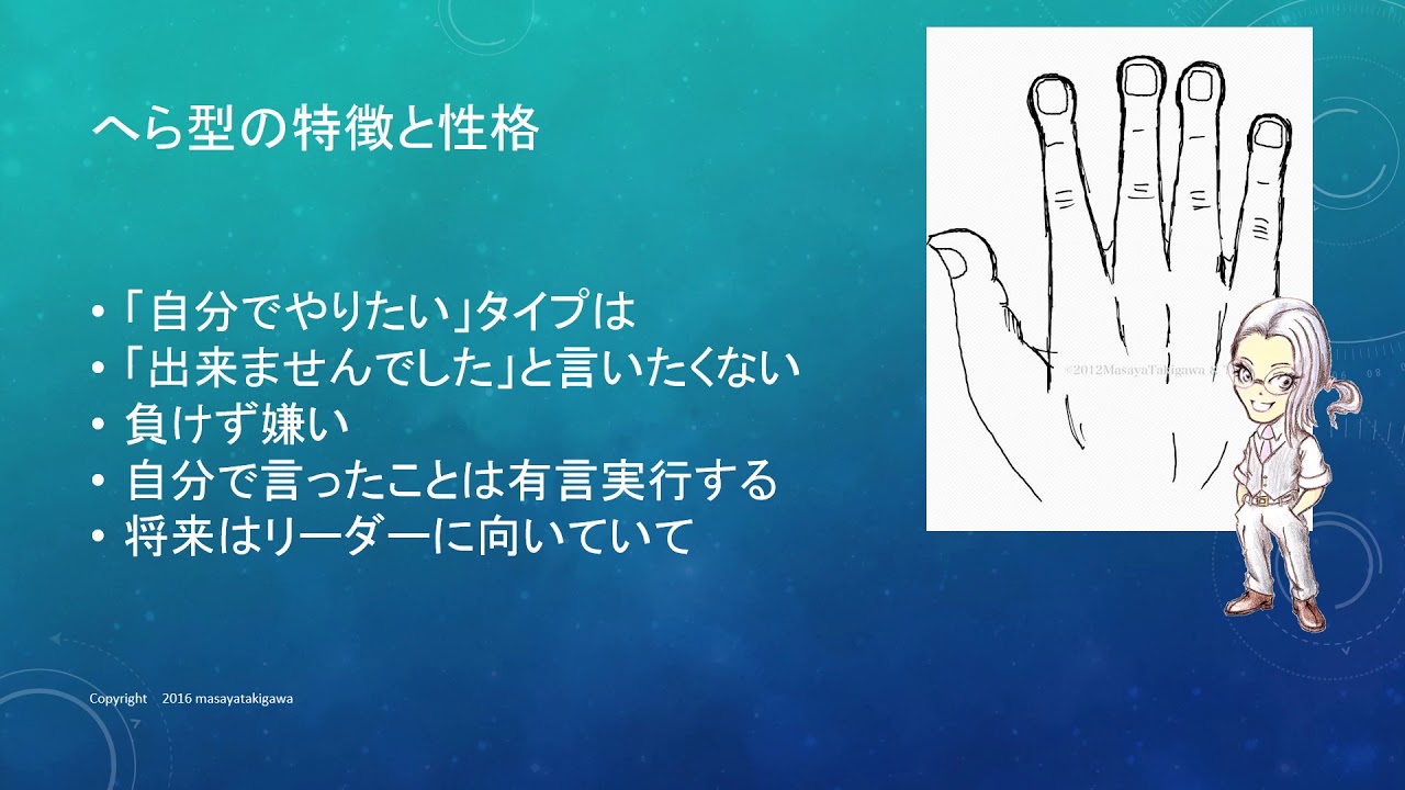手型5自立心旺盛なヘラ型の意味 Youtube