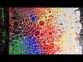 #006 Tripple swipe acrylic pour art using only 4 colours - rainbow abstract art