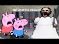 PEPPA PIG AND GEORGE PIG VS GRANNY BARRY'S PRISON RUN IN ROBLOX