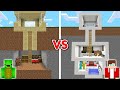 Noob de minecraft vs pro  une base secrete moderne challenge construction