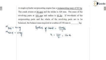 Practice Question 3: Partial Balancing | Balancing | GATE Theory of Machines and Vibrations