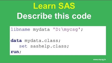 Describe this sas code 1002 - Create a permanent dataset in SAS