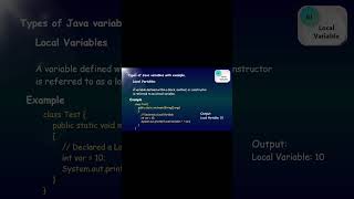 Java Local Variable Explained in 30 Seconds 🔥 | Java in Tamil #Shorts