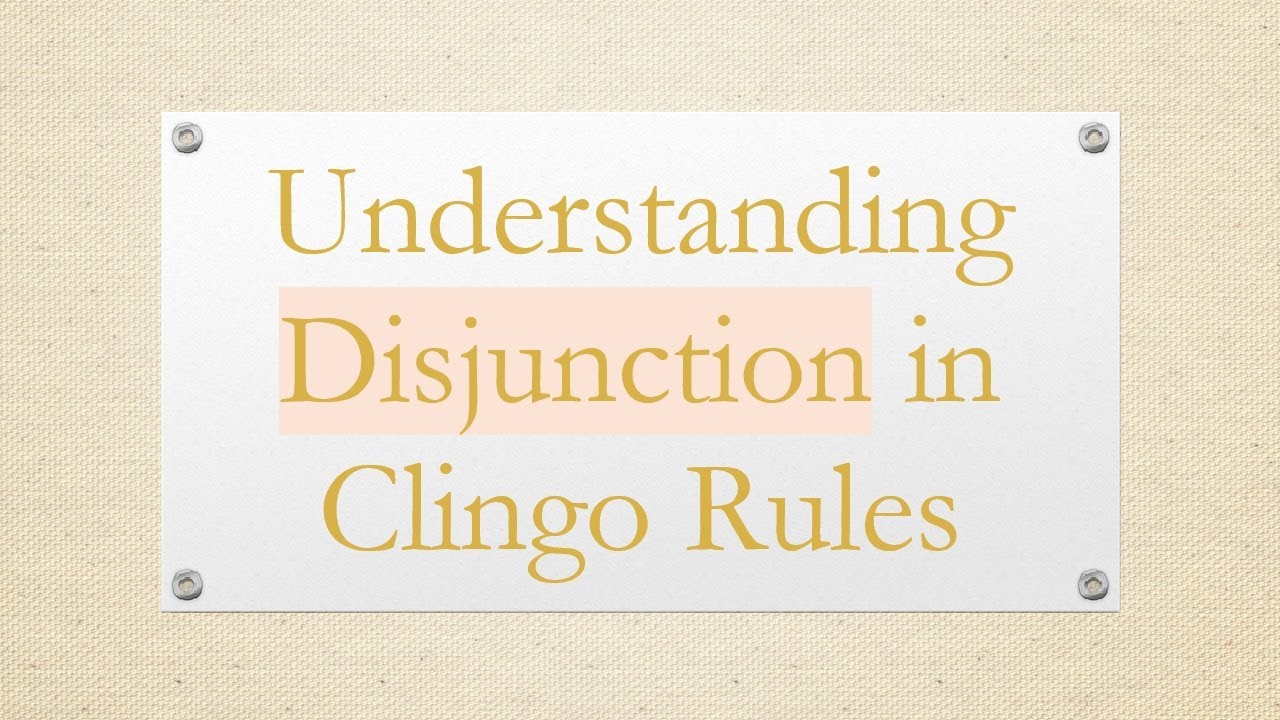 Understanding Disjunction in Clingo Rules
