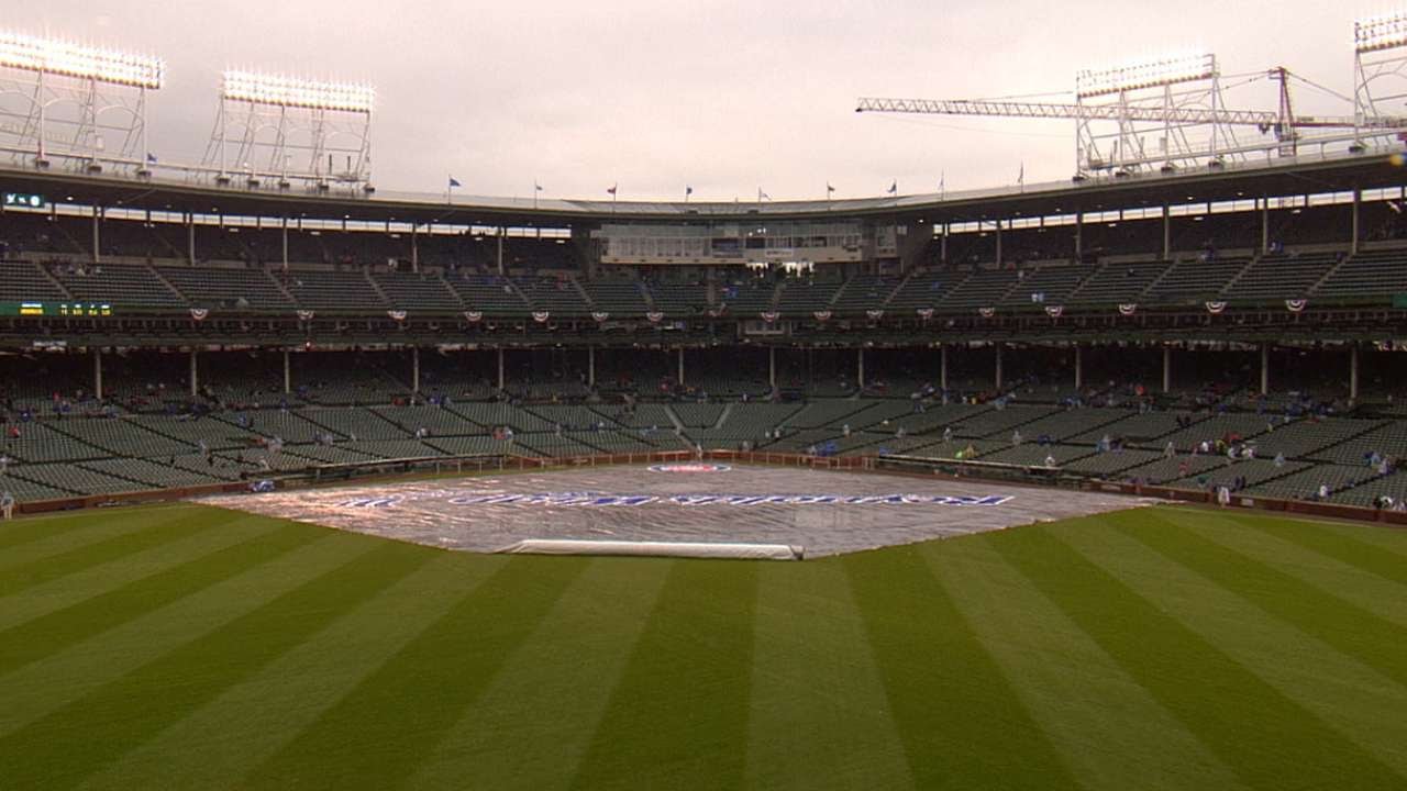 Cubs, Pirates Start at Wrigley Field Delayed by Rain