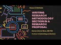 Writing Research Methodology Section in a Research Proposal