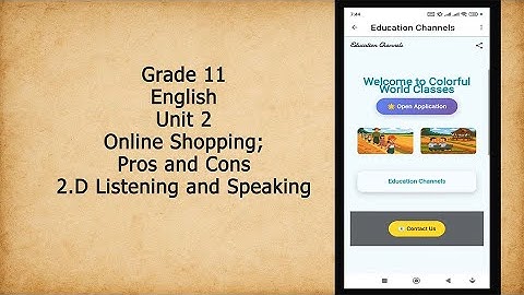 G11 English Unit 2 Listening and Speaking