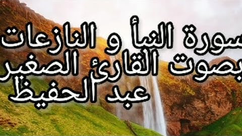 سورة النبأ و النازعات بصوت القارئ الصغير عبد الحفيظ