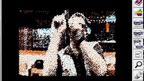 Apple II hgr (HIRES grapics) animation Test 7