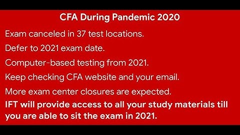 Level II Exam Cancelation and Study Advice - Oct 2020