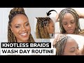 HOW TO WASH BOX BRAIDS/KNOTLESS BRAIDS WITH NO FRIZZ