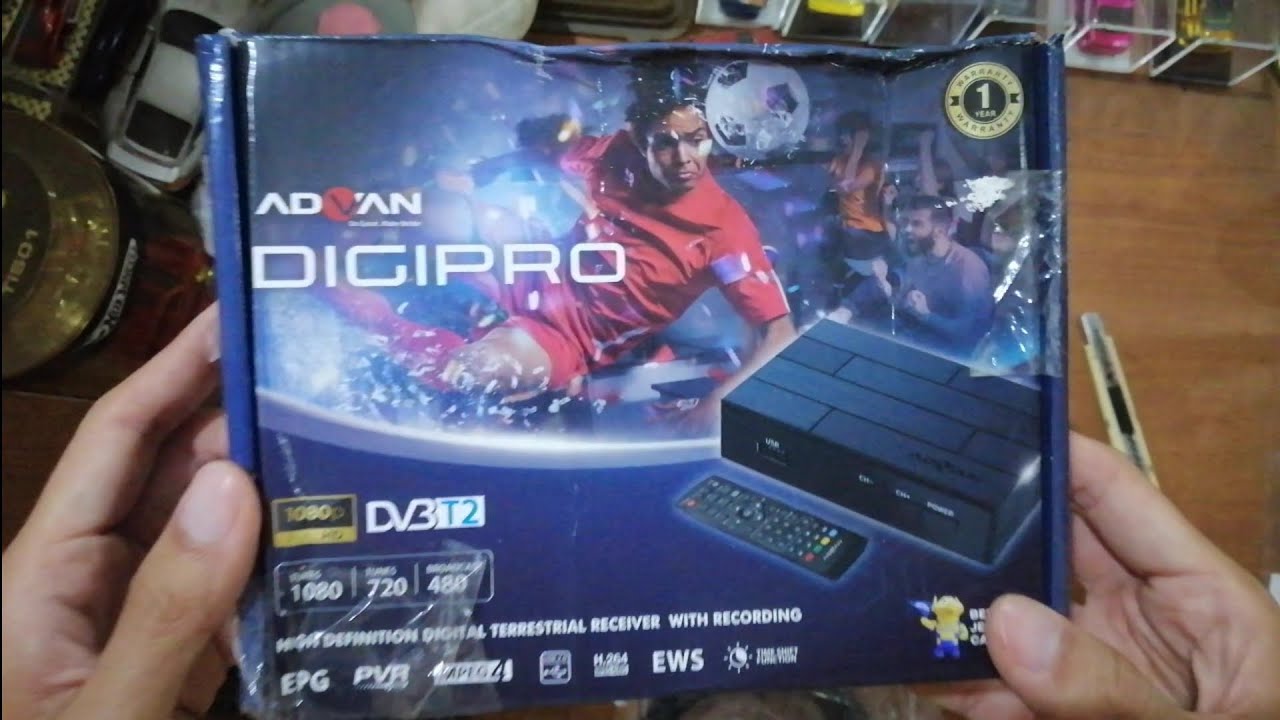unboxing Advan digipro set top box tv digital and HDMI cable 150cm