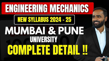 ENGINEERING MECHANICS NEW SYLLABUS 2024 - 25 |MUMBAI AND PUNE UNIVERSITY|PRADEEP GIRI SIR