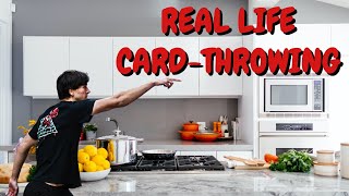 Real Life Card Throwing Trickshots!