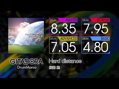 【GITADORA】 Hard distance (MASTER ~ BASIC) Drum