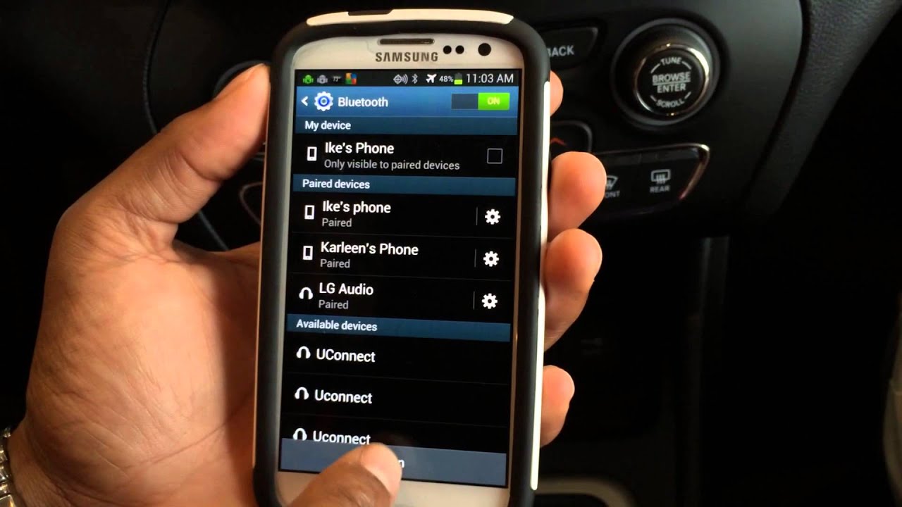 Bluetooth pairing on a 2014 Jeep Cherokee - YouTube