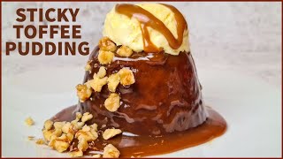 Easy Sticky Toffee Pudding Recipe | Sticky Toffee Pudding With Caramel Sauce | Date Cake