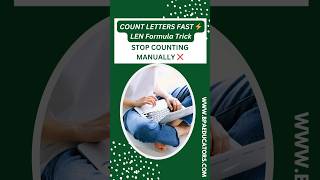 Count Letters in Excel Instantly ⚡ | LEN Formula Trick 🔥
