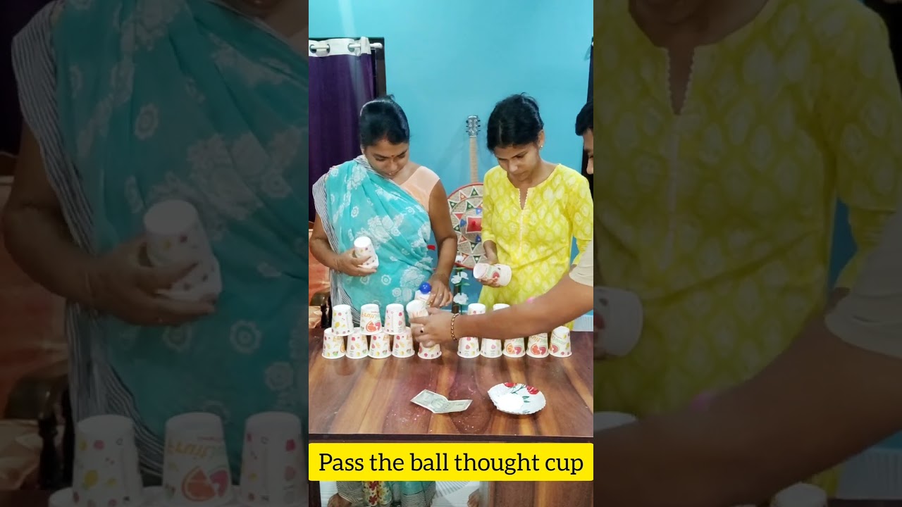 Pass the ball thought cup challenge🤣 