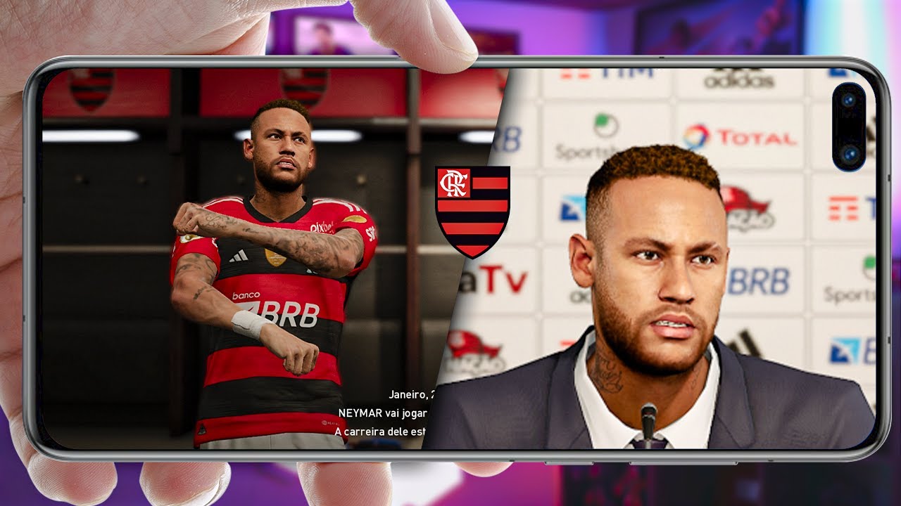 LANÇOU NOVO JOGO DE FUTEBOL MODO CARREIRA 2023 COM JOGADORES LICENCIADOS  PARA CELULARES ANDROID 