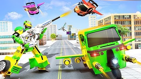 Amazing Flying Tuk Tuk Robot Part-1 | Auto Rickshaw Driving Android GamePlay | By Game Crazy