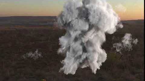 [Houdini] #Axiom Gpu Pyro Simulation 8K Explosion with trail - Render #Mantra #motionblur