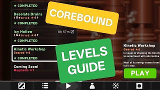 COREBOUND LEVELS GUIDE 