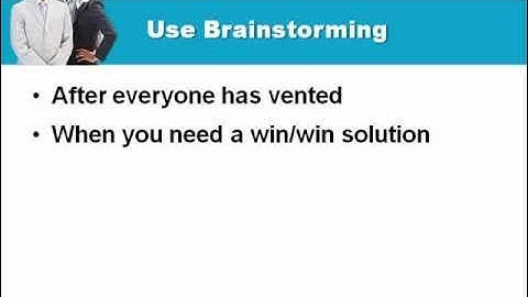 Conflict Resolution - Brainstorming for Win-Win Solutions