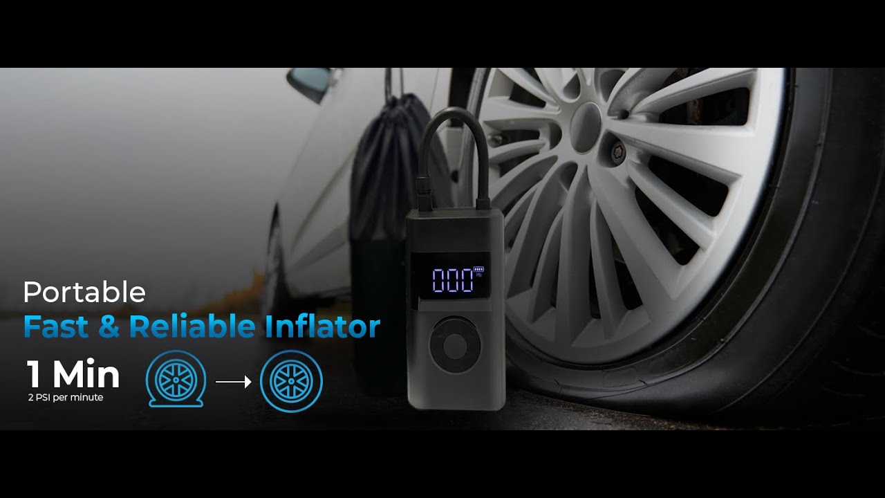 AutoSky Portable Tire Inflator - Top Car Air Compressor - AutoSky