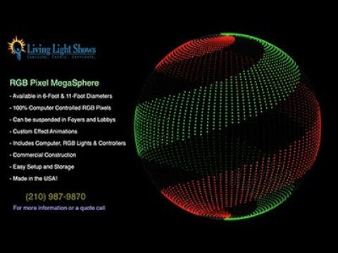 rgb pixel megasphere commercial 3d animated light ball youtube