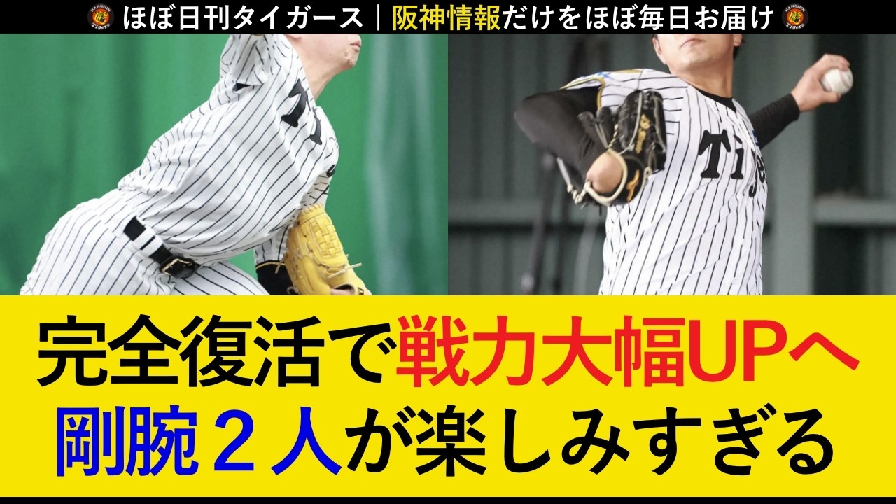 【藤川監督も期待する逸材】この2人が復活できれば戦力アップ間違いなし！左右の剛腕が楽しみすぎる【阪神タイガース】