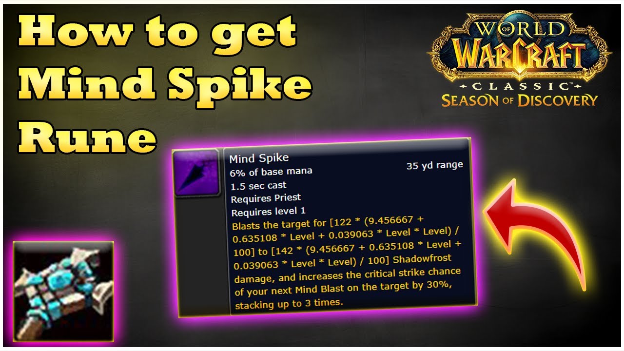 How to get mind spike rune for priest wow sod youtube