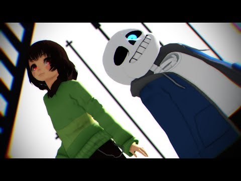 【UndertaleMMD】 URUSaaA愛 【Frisk、Chara、Sans】