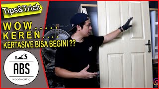 TIPS CARA MENEMPEL KERTASIVE PADA PINTU PROFILE || Ayo Bikin Sendiri