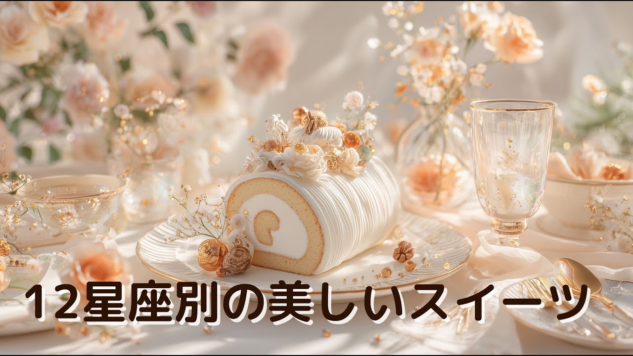【AI ASMR】12星座別の美しいスイーツ / 視覚で味わう癒しの時間 ケーキ