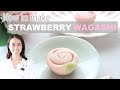 Strawberry Wagashi sweets for Mother's Day - Japanese candy art