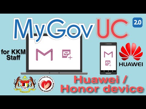 Cara setting Email mygovuc 2.0 (for KKM or MOH staff) via Huawei / Honor device