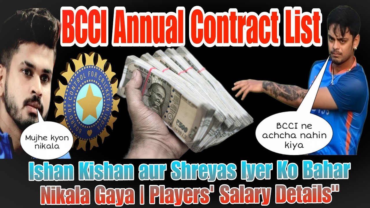 BCCI Annual Contract List 2024  Ishan Kishan aur Shreyas Iyer Ko Bahar Nikala Gaya | Salary Details