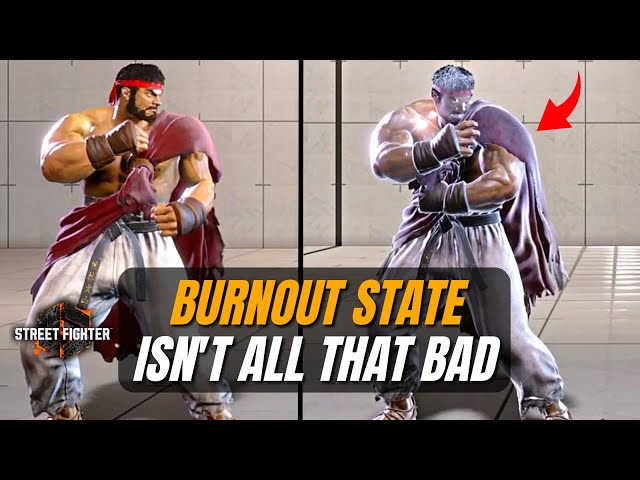 This video shows some of the bigger dangers you face when you're burned out  in Street Fighter 6