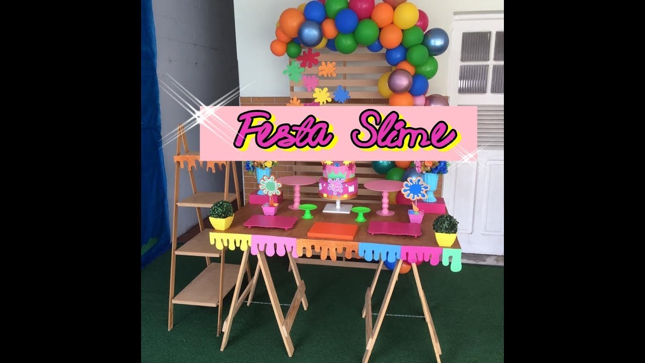 Decoração Festa Slime