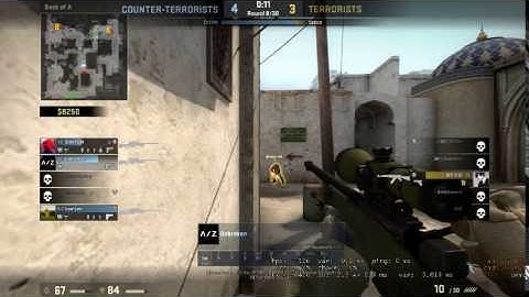 Counter Strike Global Offensive Smoke AWP kill