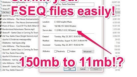 Save drive space by compressing your FSEQ files with Windows NTFS compression