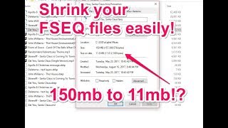 Save drive space by compressing your FSEQ files with Windows NTFS compression
